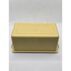 Vintage Tupperware Cheese Keeper Harvest Gold Almond 639 638 Butter Dish